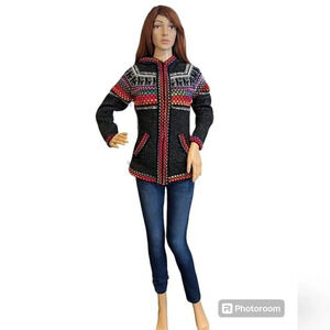 Alpaca mix handmade Sweater Boho-Hippie design